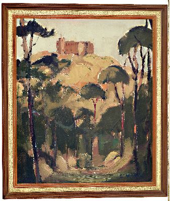 26999600k - Hans Rolf Peter, 1926-2020 Neustadt an der Weinstr., Blick auf das Hambacher Schloß, ...