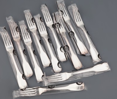 26999688g - Umfangreiches Besteck für 12 Personen, 800er Silber, Wilkens Bremen, Modell Augsburger ...