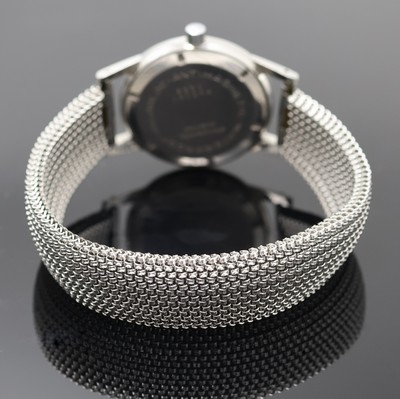26999777b - BAUME & MERCIER Herrenarmbanduhr in Stahl, Schweiz um 1965, Handaufzug, Boden verschr., ...