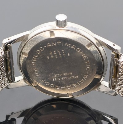 26999777d - BAUME & MERCIER Herrenarmbanduhr in Stahl, Schweiz um 1965, Handaufzug, Boden verschr., ...