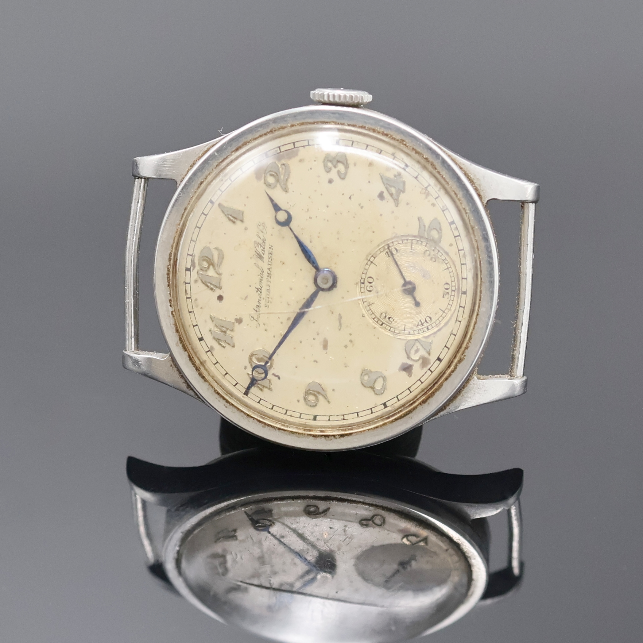 Image 26999835 - IWC Armbanduhr in Stahl mit Kaliber 83 in seltener Ausführung, Schweiz um 1936, ...