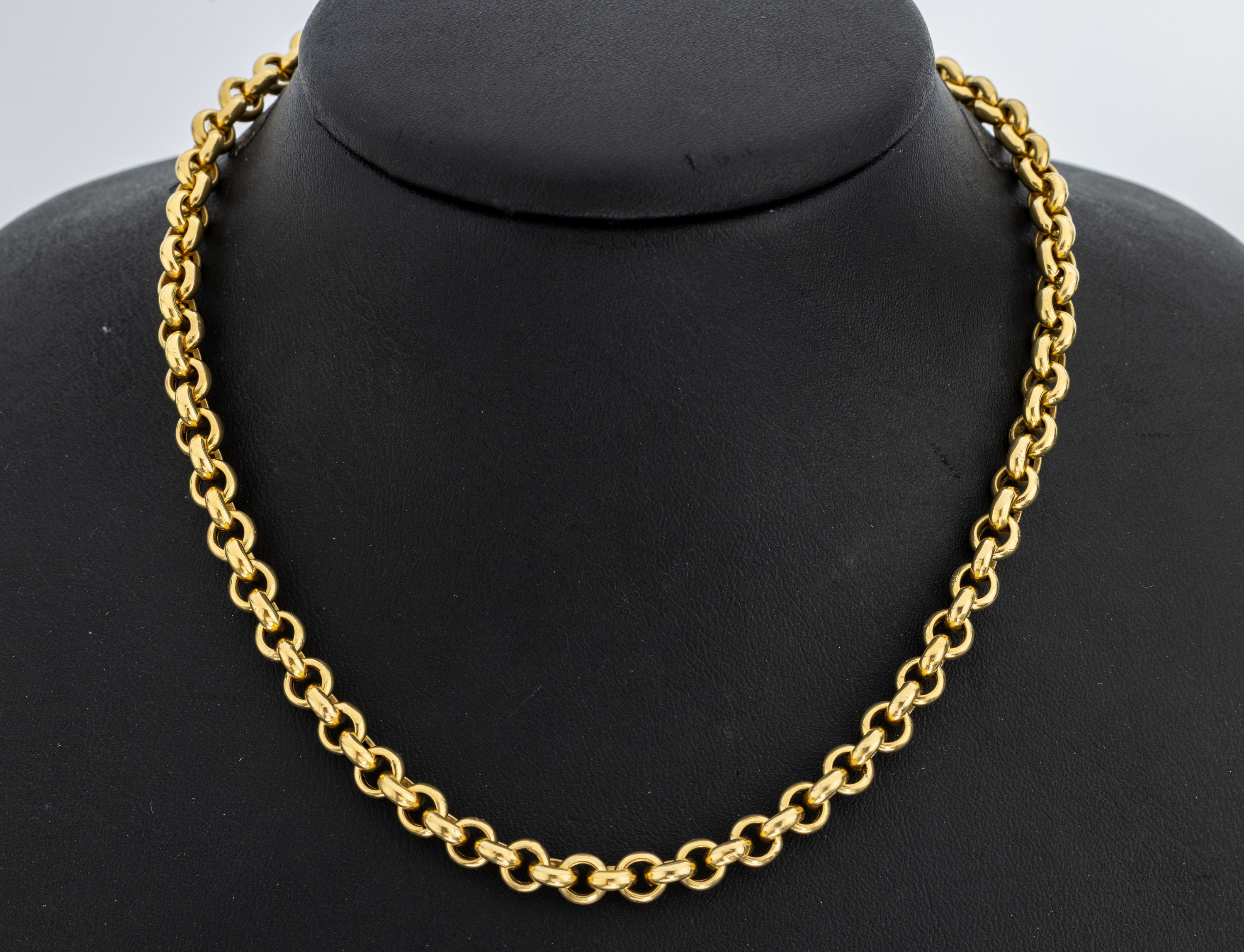 Image 26999874 - 14 kt Gold Collier, GG 585/000, L. ca. 55 cm, Karabinerschließe, ca. 24.4 g