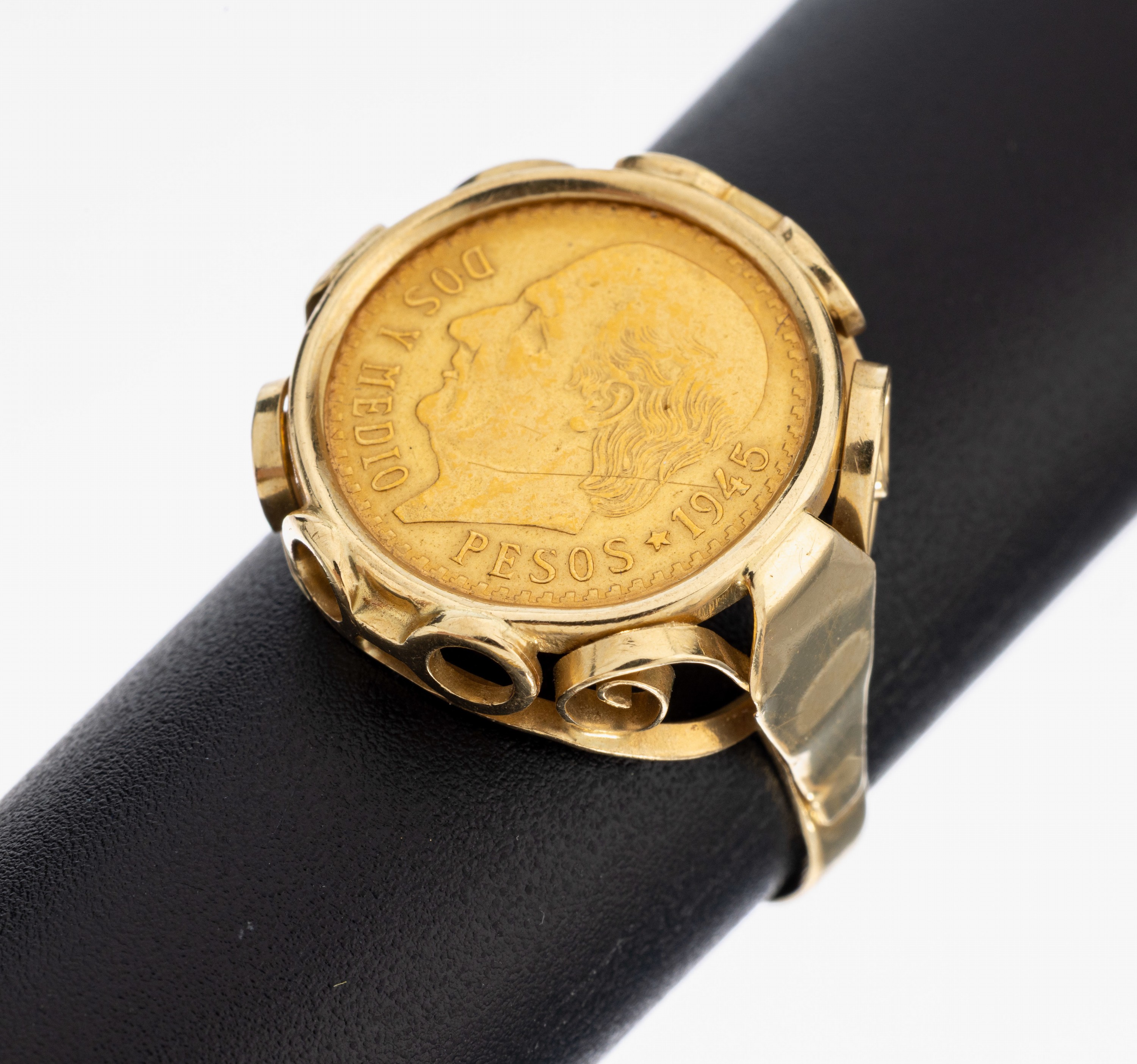 Image 26999891 - 14 kt Gold Münz-Ring, GG 585/000, gefasste Goldmünze, 10 Pesos, RW 59, ca. 4.5 g, ...