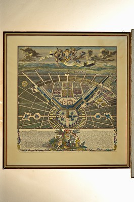 Image Johann Matthias Steidlin, 1717-1754, Kupferstich von 1739 auf Karlsruhe aus der ...