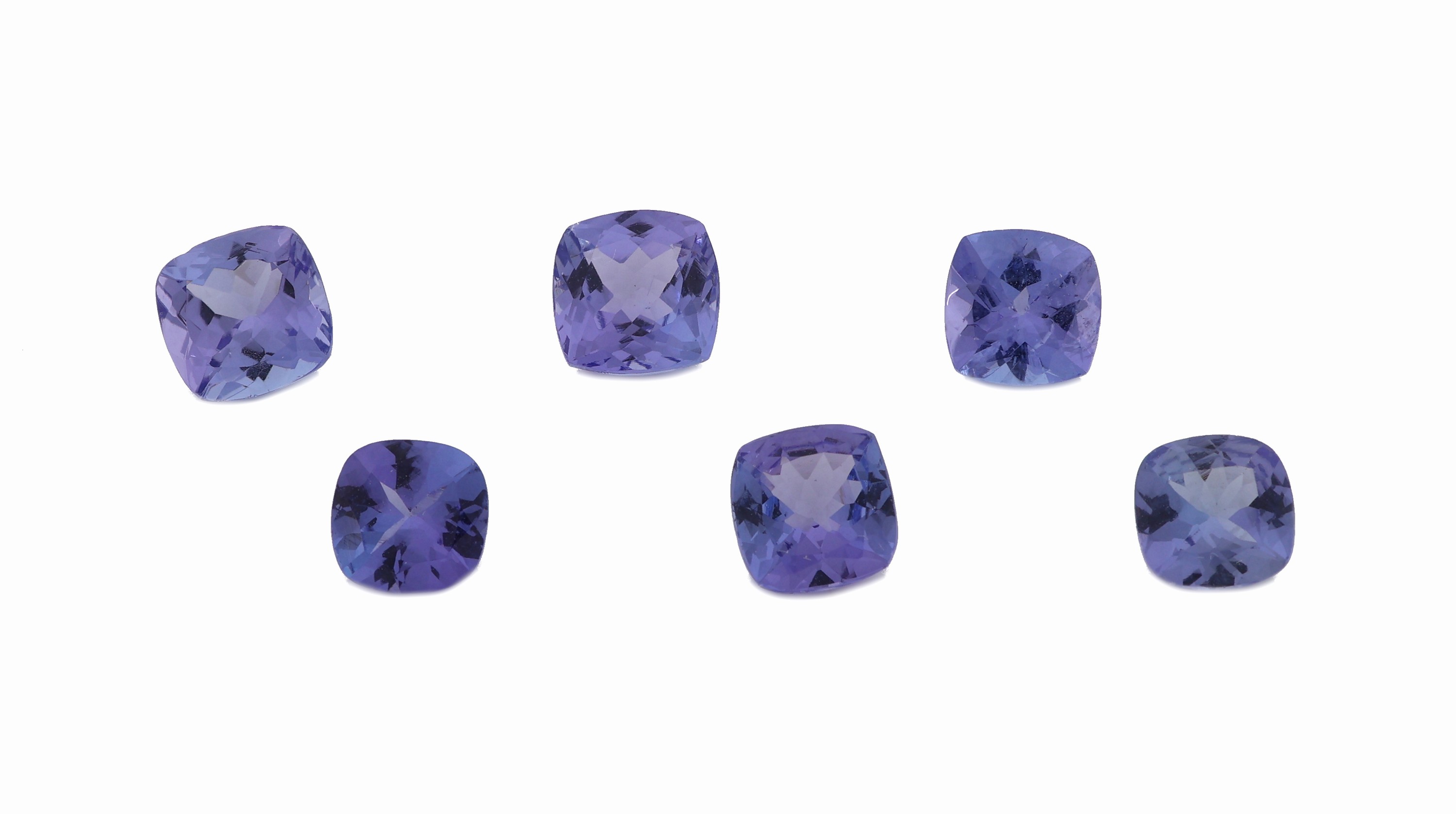 Image 27000352 - Lot 6 lose Tansanite, zus. ca. 3.79 ct, Kissenschliff Schätzpreis: 1400, - EUR