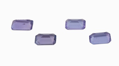 27000348a - Lot 4 lose Tansanite, zus. ca. 2.09 ct, Treppenschliff Schätzpreis: 650, - EUR