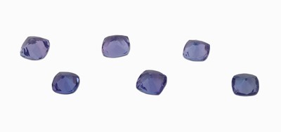 27000352a - Lot 6 lose Tansanite, zus. ca. 3.79 ct, Kissenschliff Schätzpreis: 1400, - EUR