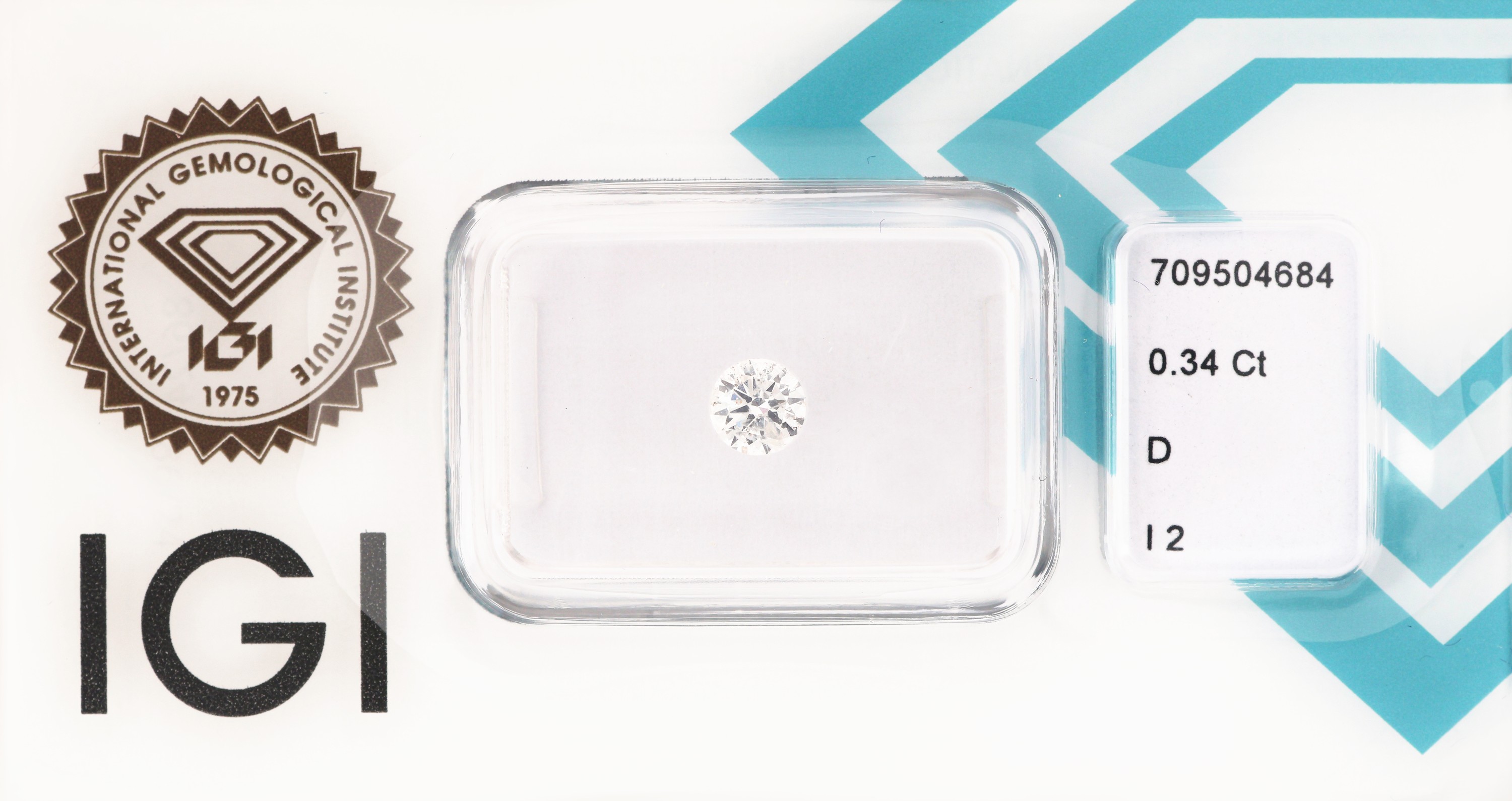 Image 27000451 - Loser Brillant, 0.34 ct hochfeines Weiß (D)/p2, eingeschweißt, IGI-Expertise ...
