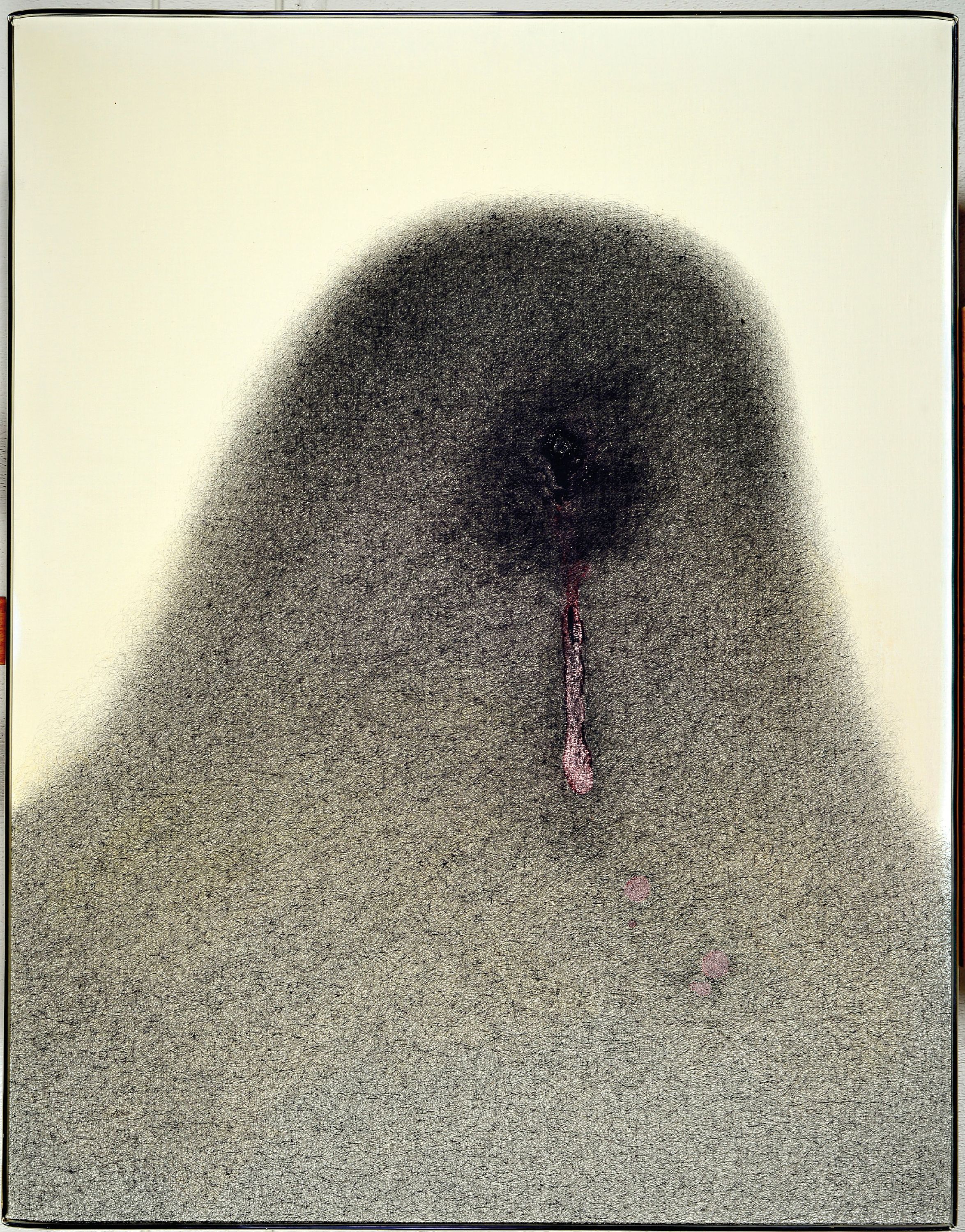 Image 27000545 - Werner Knaupp, 1936 Nürnberg-2025, ´Kopf /73´, von 1973, Kugelschreiber und Acryl auf ...