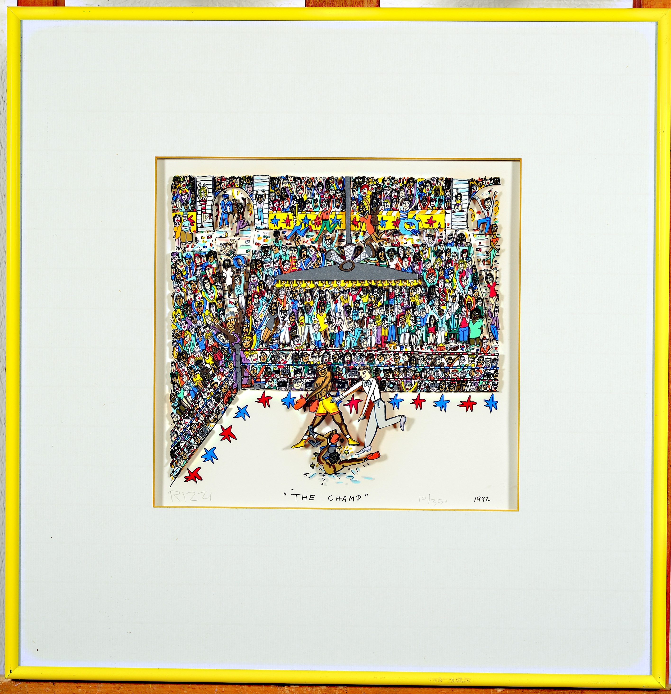 Image 27000580 - James Rizzi, 1950-2011 New York, The Champ, dreidimensionale Farbserigraphie, ...