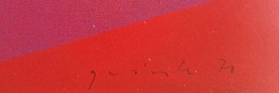 27000564a - Lothar Quinte, 1923 Neisse-2000 Wintzenbach , Farbserigraphie, ´Gegenfächer´, 1970, Ed. ...