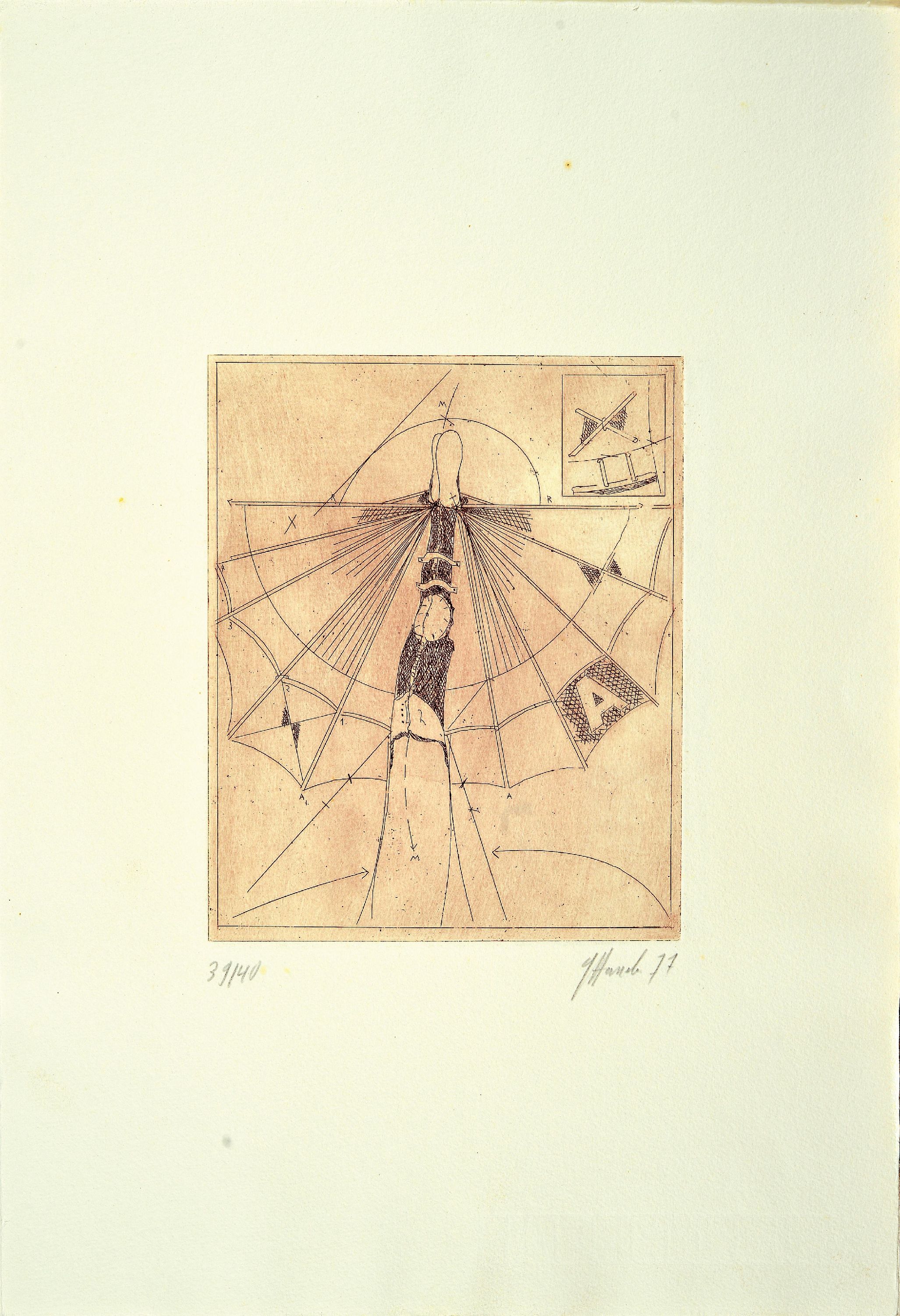 Image 27000612 - Gerd Hanebeck, 1939 Remscheid-2017 Wuppertal , Mappe ´Hommage a Alphonse Penaud´, 1977, ...