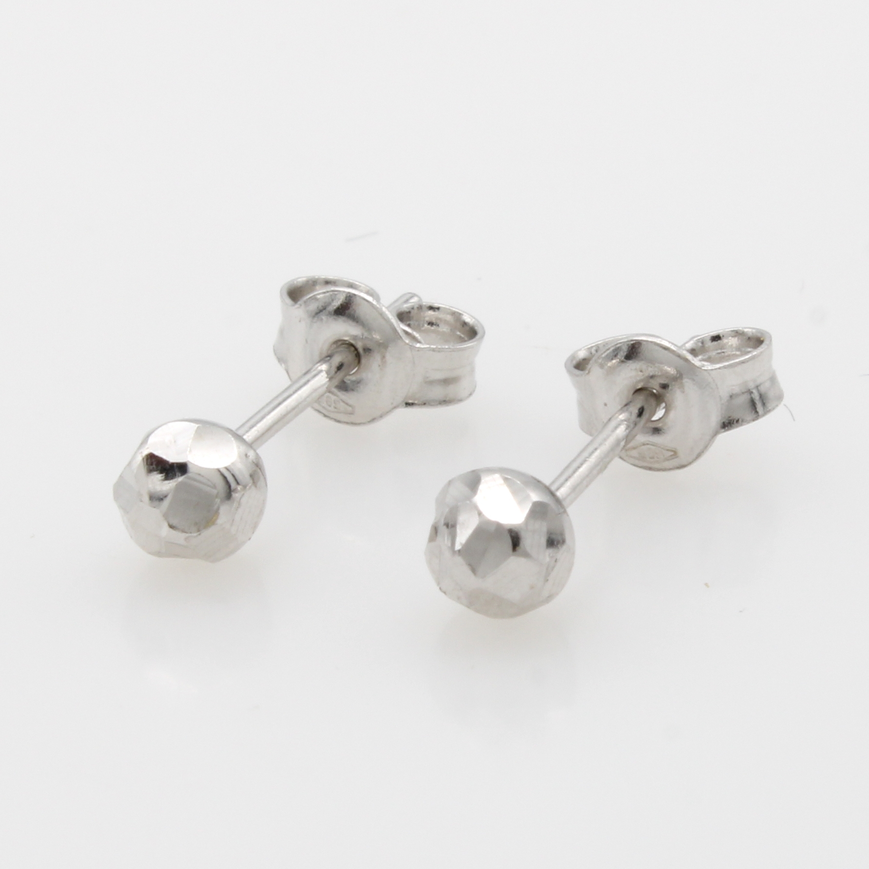 Image 27000704 - Paar Kugelohrstecker, WG 585/000, fac. Kügelchen ca. 4 mm