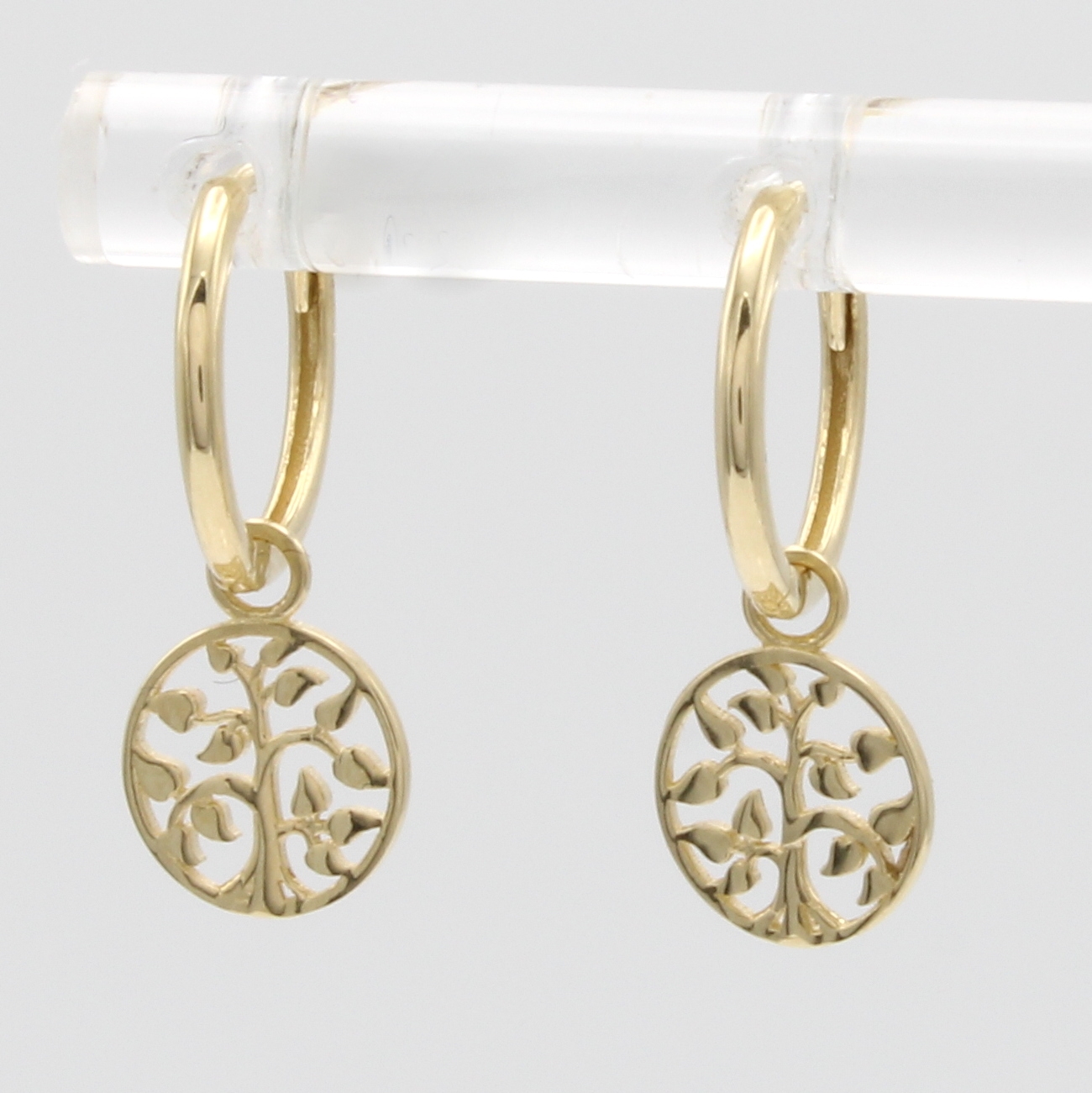 Image 27000828 - Paar Klappcreolen mit Einhängern, GG 585/000, Lebensbäume als Einhänger, herausnehmbar