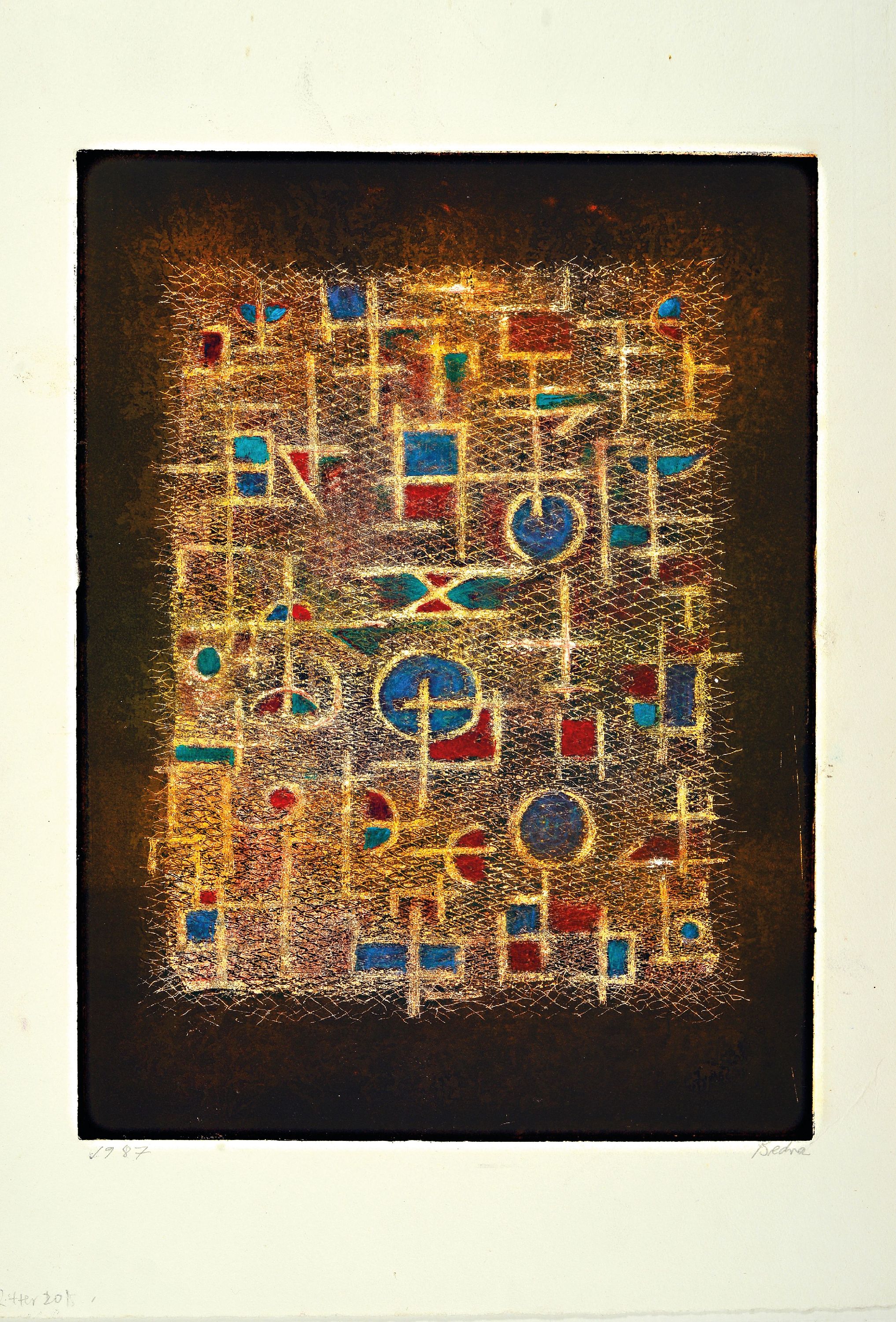 Image 27000832 - Paul Bedra, 1912 Berlin-1998 Düsseldorf, beidseitige Radierung, ´Netz´, 1987, ...