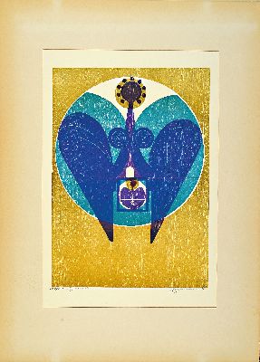 Image Manfred Degenhardt, geb. 1940 Sigmaringen, 7 Holzschnitte, ´Figurenkomposition´, ...