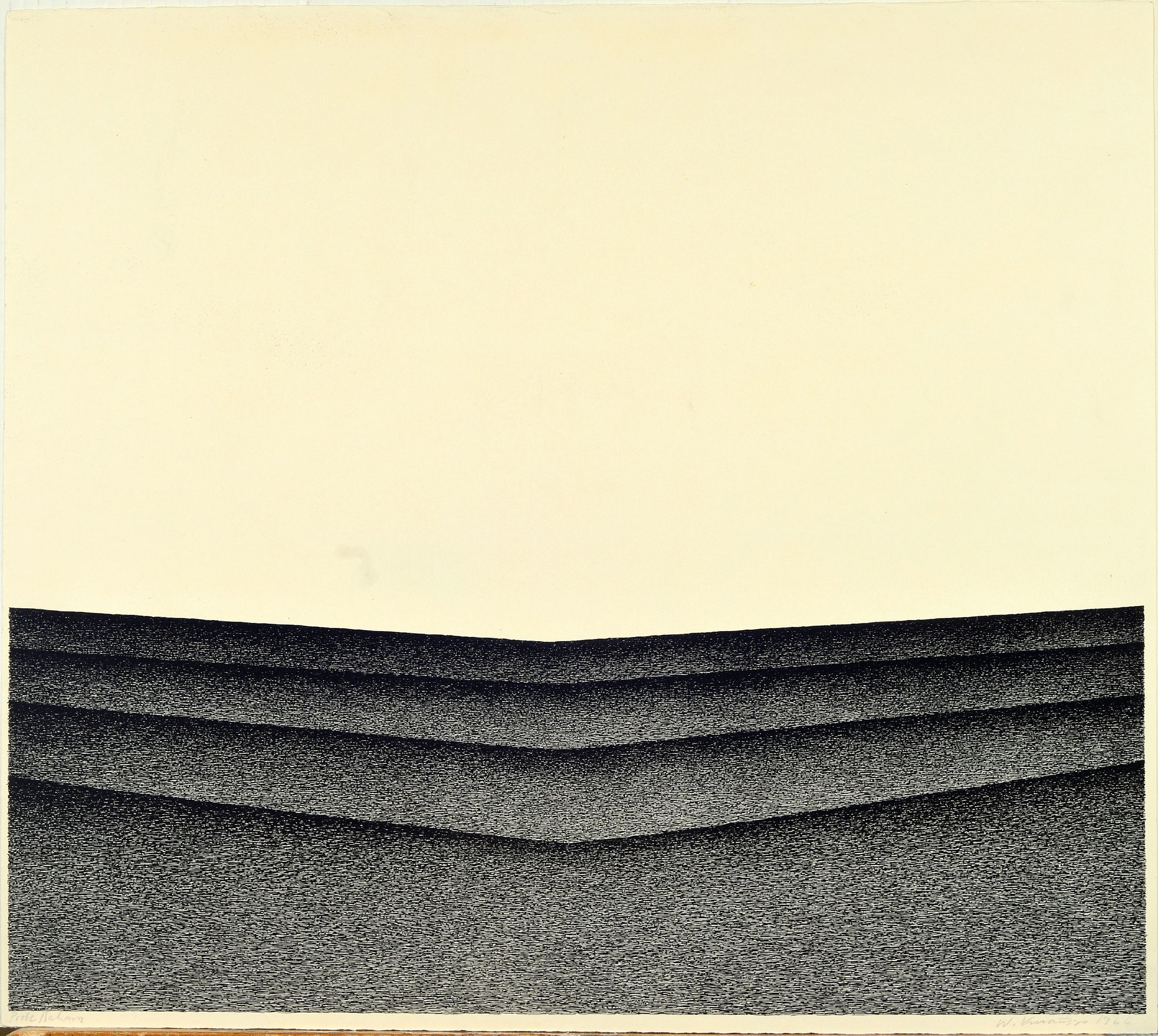 Detail l: Werner Knaupp, 1936 Nürnberg-2025, 2 Lithographien, "Sahara" 1965, Probedruck, 44x54 cm; "Sahara" 1966, Probedruck, 46x50 ...