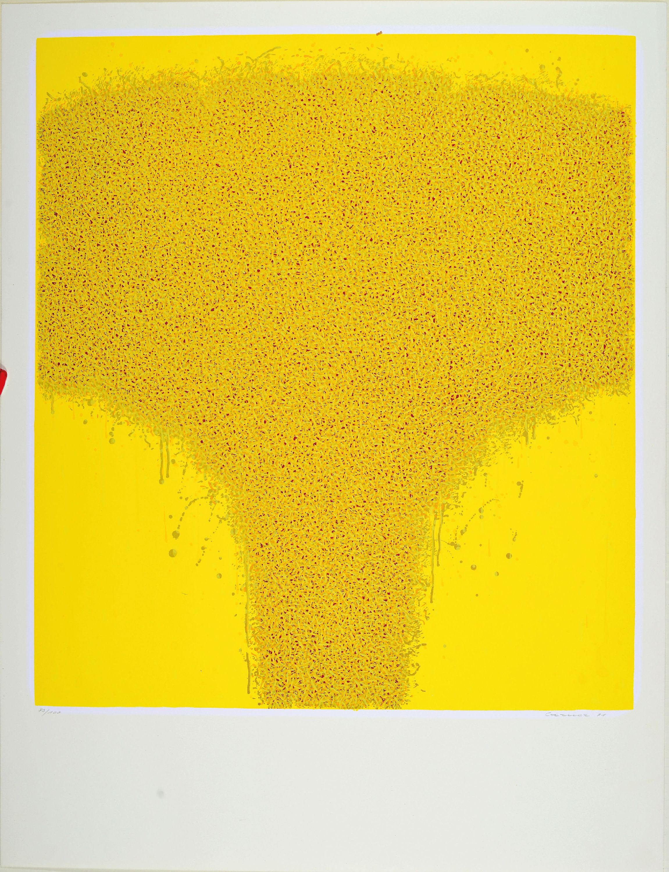 Image 27000981 - Bernd Berner, 1930 Hamburg-2002 Stuttgart, Farbserigraphie, Komposition in Gelb, 1971, ...