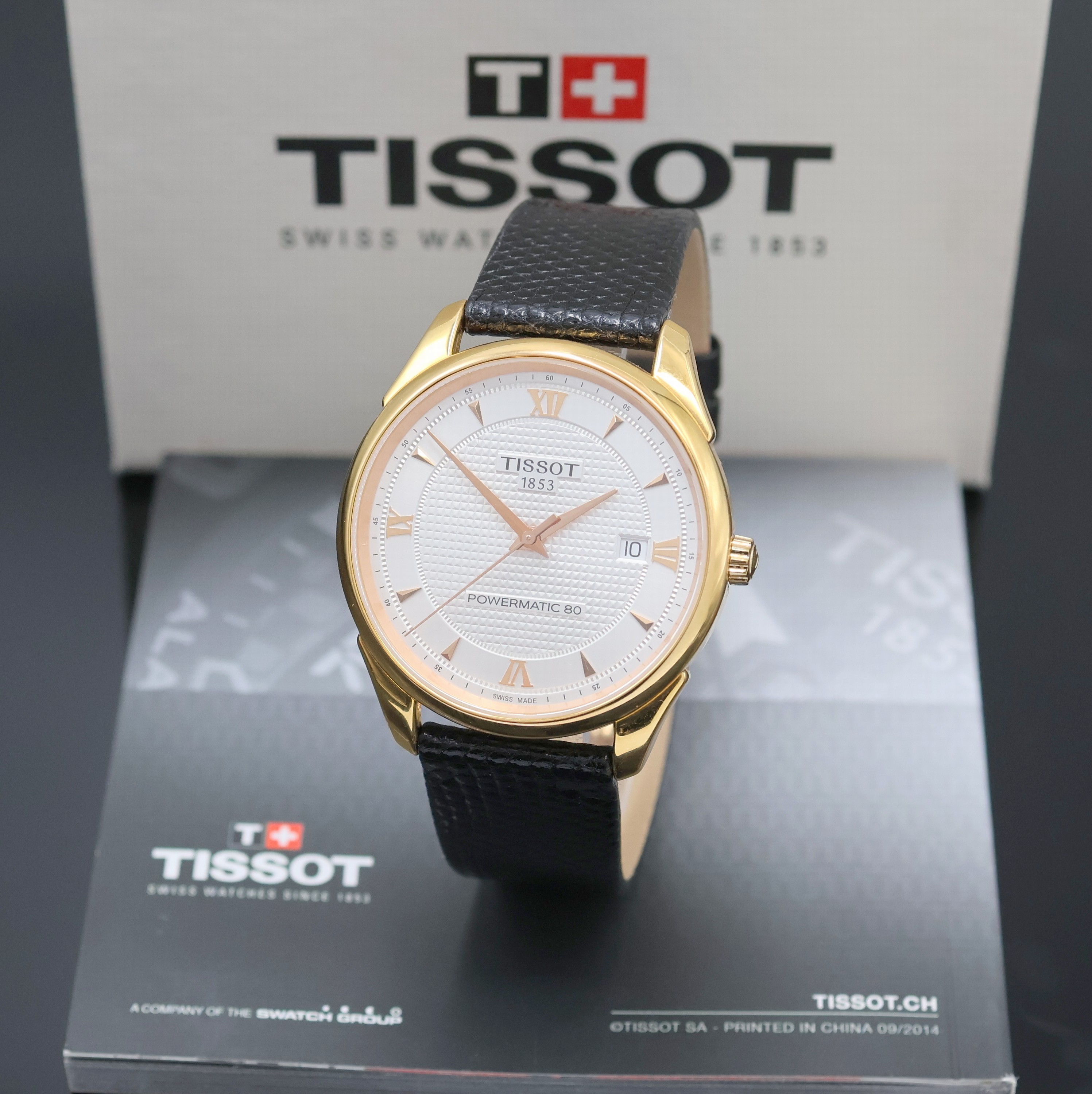 Image 27001028 - TISSOT Herrenarmbanduhr Vintage Powermatic 80 in RG 750/000 Referenz T920407A, ...