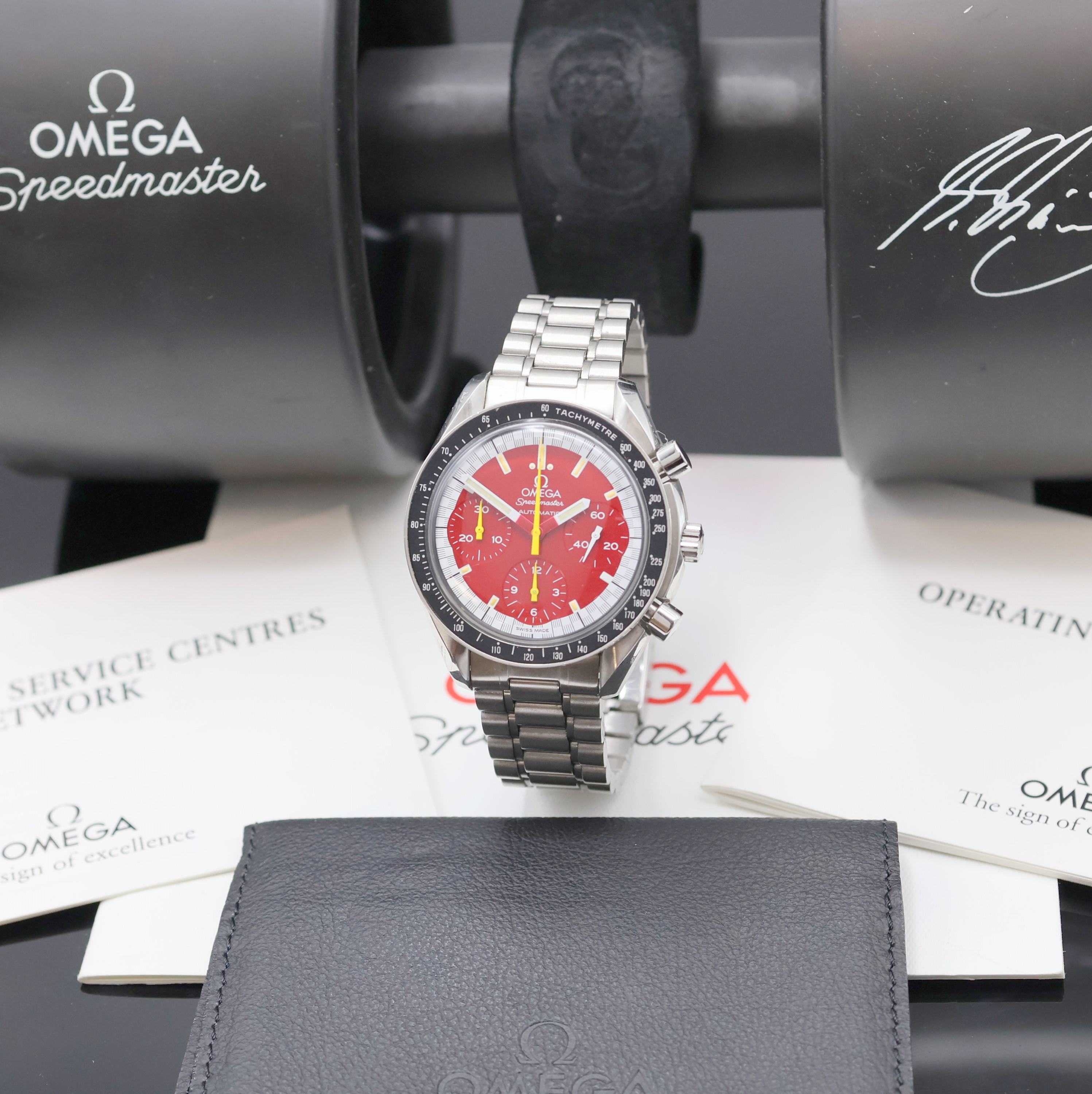 Image 27001032 - OMEGA Herrenarmbanduhr Serie Speedmaster Sonderedition Michael Schumacher Referenz ...