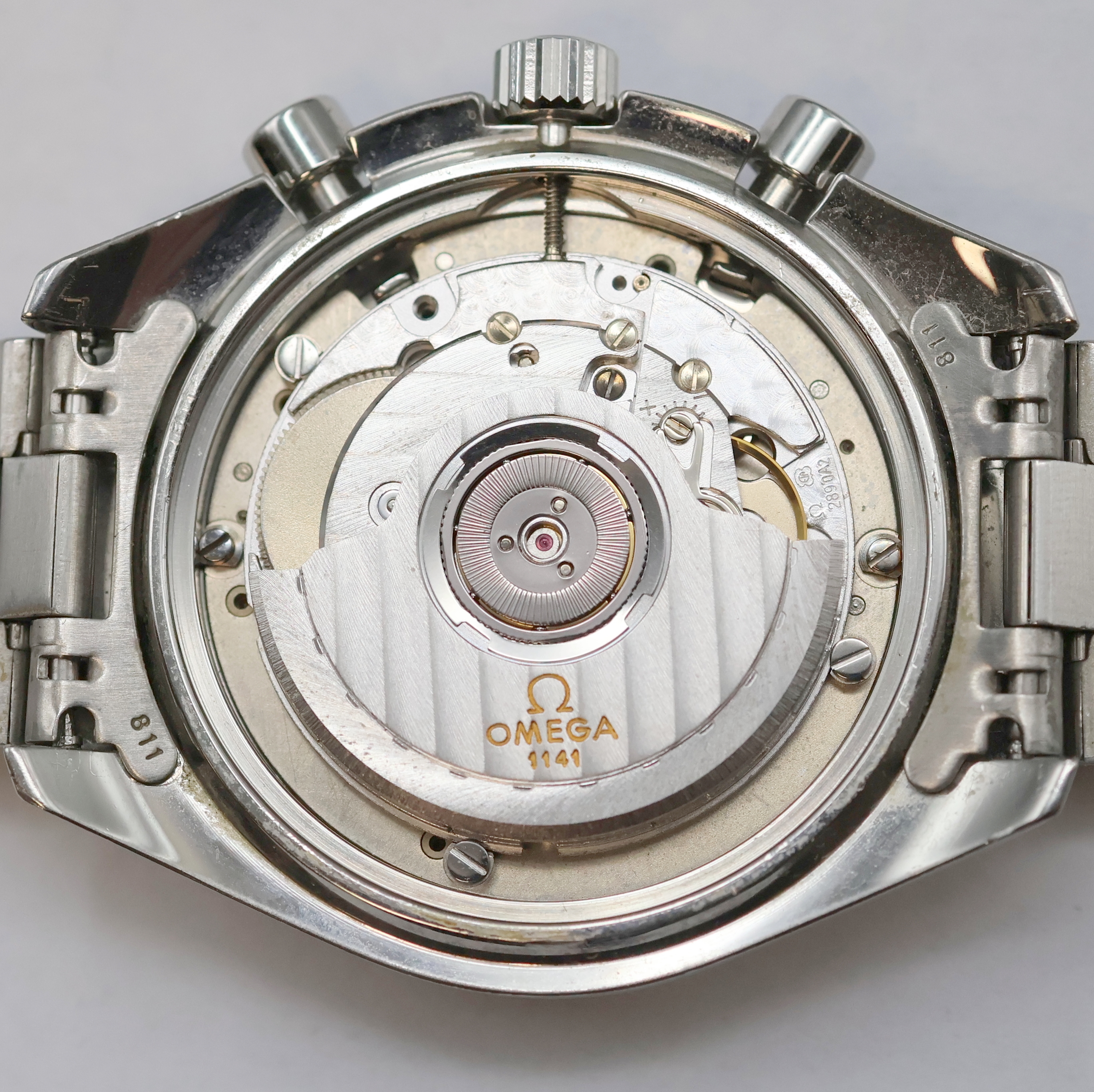 Detail f: OMEGA Herrenarmbanduhr Serie Speedmaster Sonderedition Michael Schumacher Referenz 3810.61, Automatik, Edelstahlgeh. inkl. orig. Gliederband m. ...