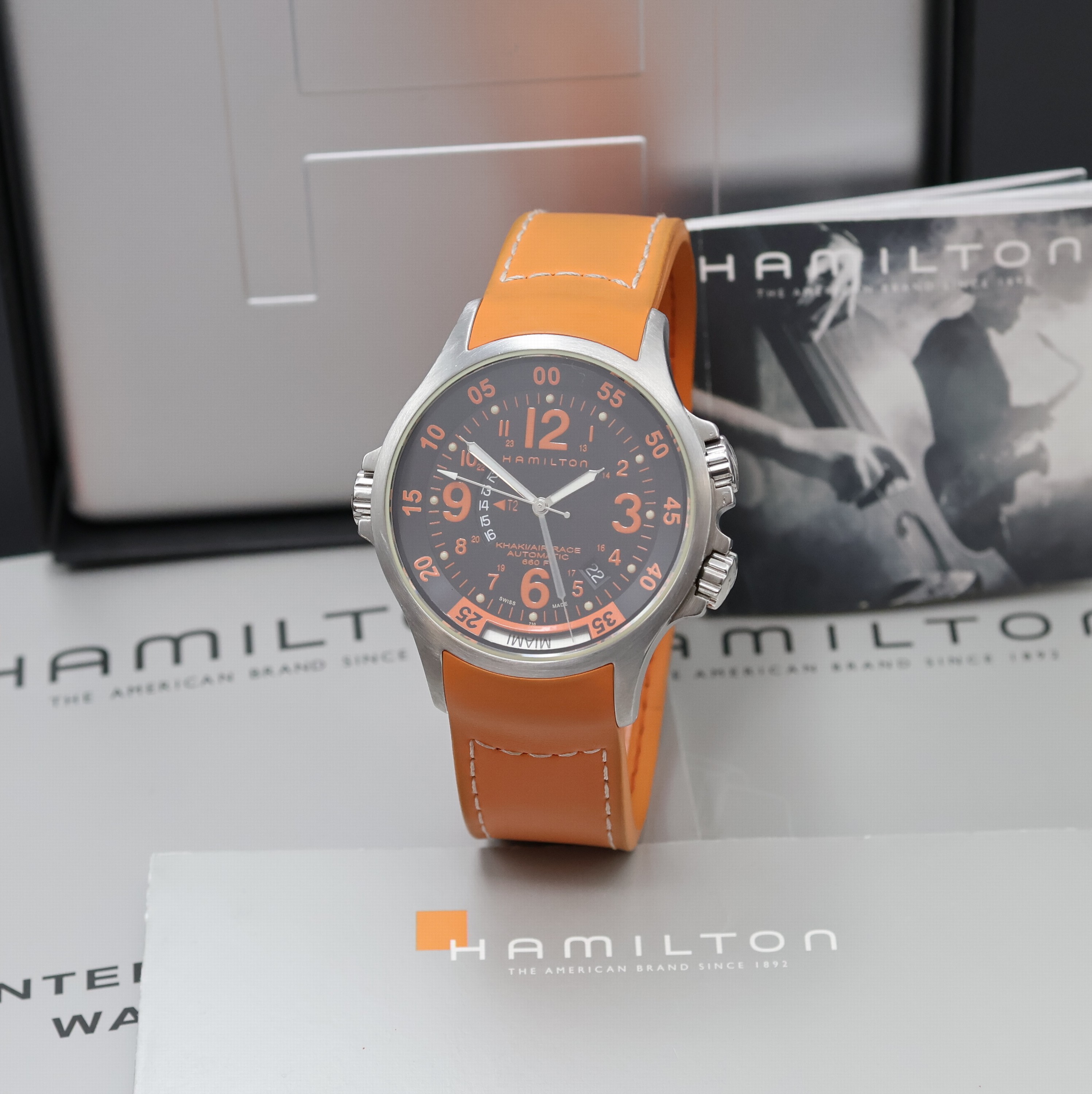 Image 27001039 - HAMILTON Fliegerarmbanduhr Modell Khaki Air Race Referenz H776650, Automatik, ...