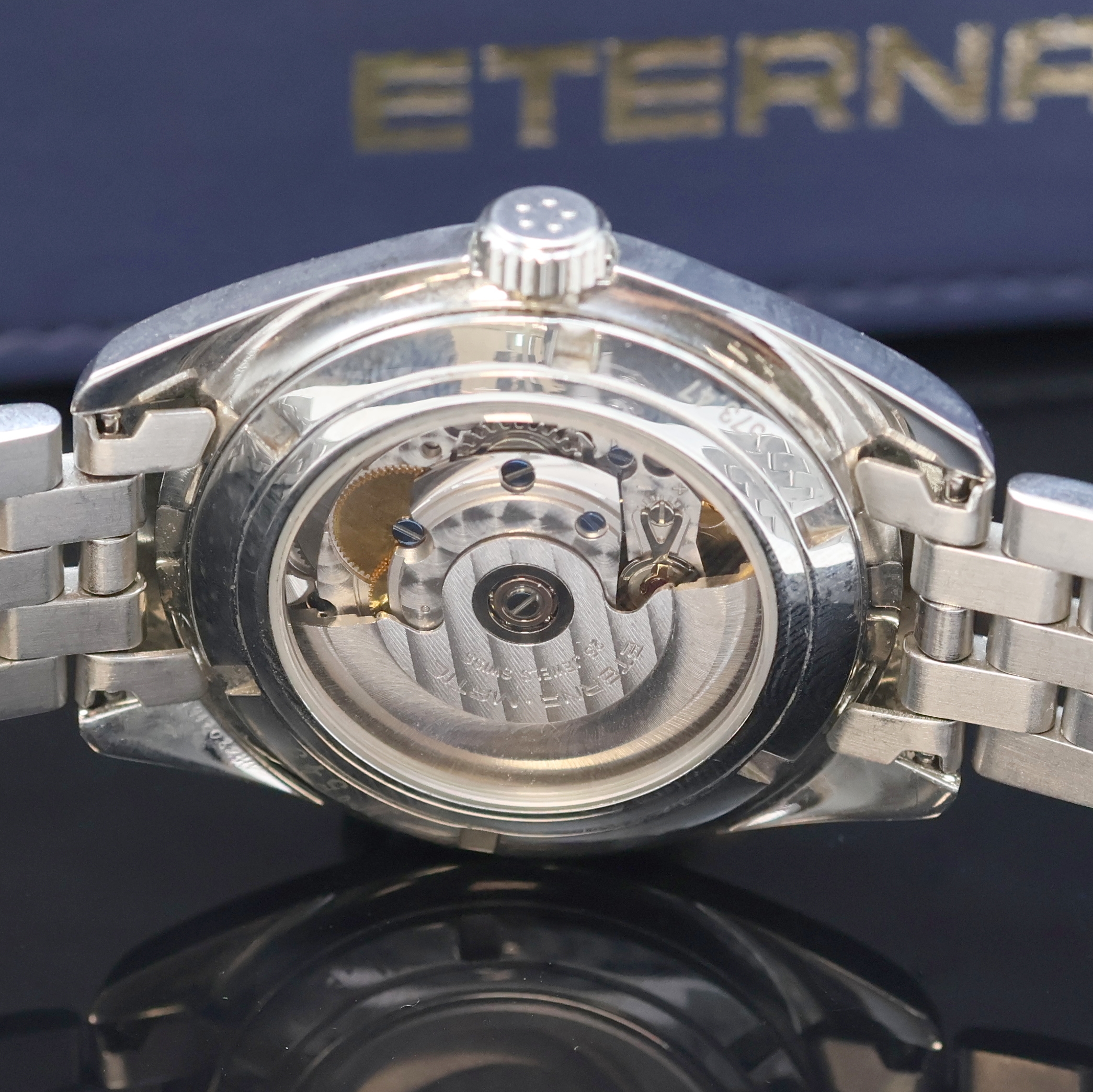 Detail e: ETERNA seltene Herrenarmbanduhr Chronometer Kontiki 1958 Referenz 1573.47, Automatik, Edelstahl/Gold kombiniert inkl. Gliederband m. dopp. Faltschl., ...