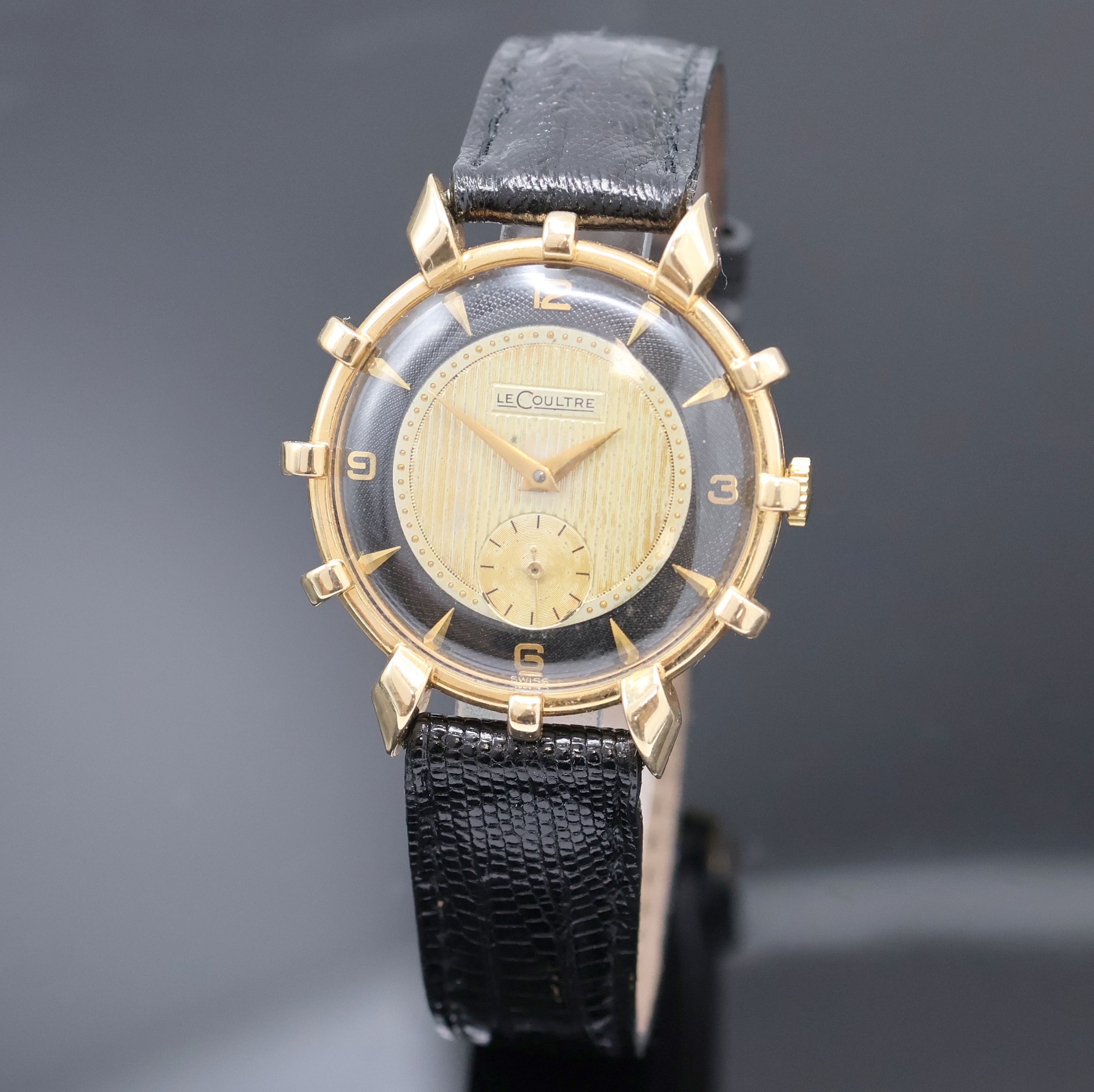 Image 27001048 - LeCoultre seltene, ausgefallene Armbanduhr in GG 585/000, Schweiz f. d. US-Markt um ...