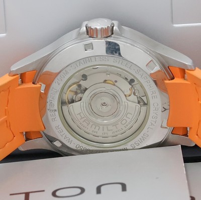 27001039g - HAMILTON Fliegerarmbanduhr Modell Khaki Air Race Referenz H776650, Automatik, ...