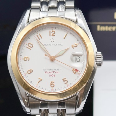 27001043a - ETERNA seltene Herrenarmbanduhr Chronometer Kontiki 1958 Referenz 1573.47, Automatik, ...
