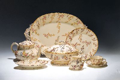 Image Extensive dinner service, Louis oval plates, 2 small Bowls, cup with saucer, large meat ...