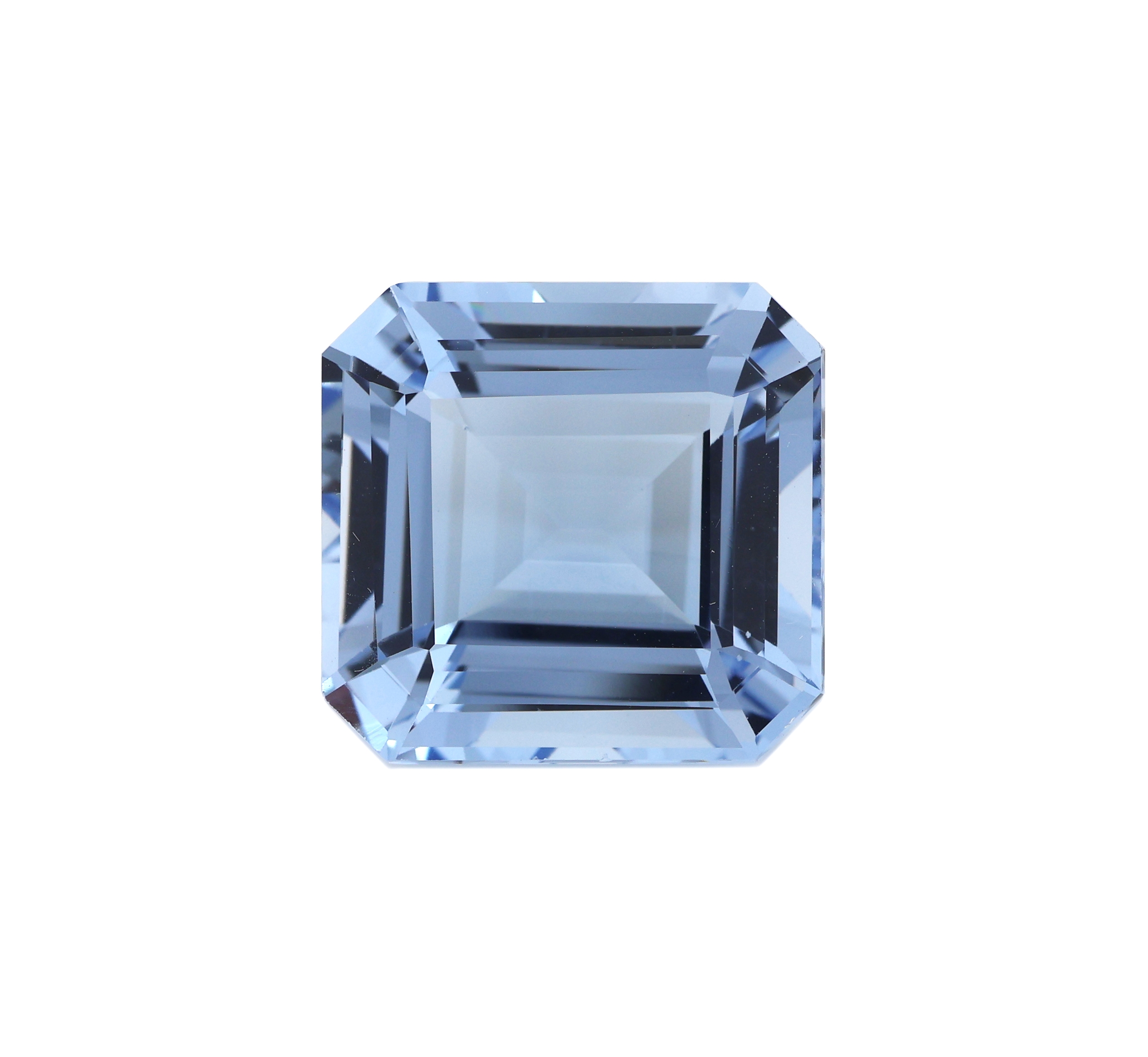Image 27001549 - Loser facett. Aquamarin, 23.565 ct, Santa Maria Blue, im Asscher Cut, 18.08 x 17.26 x ...