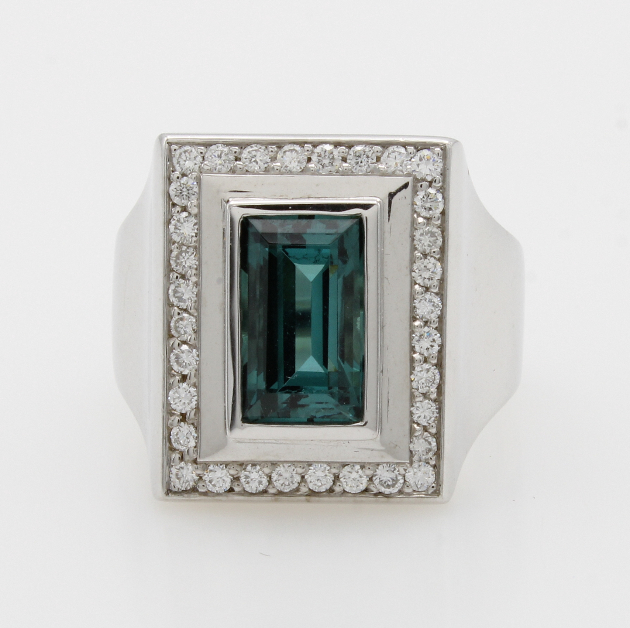 Image 27001553 - Ring mit Turmalin und Brillanten, WG 750/000, grüner Turmalin ca. 2.57 ct, Brill. zus. ...