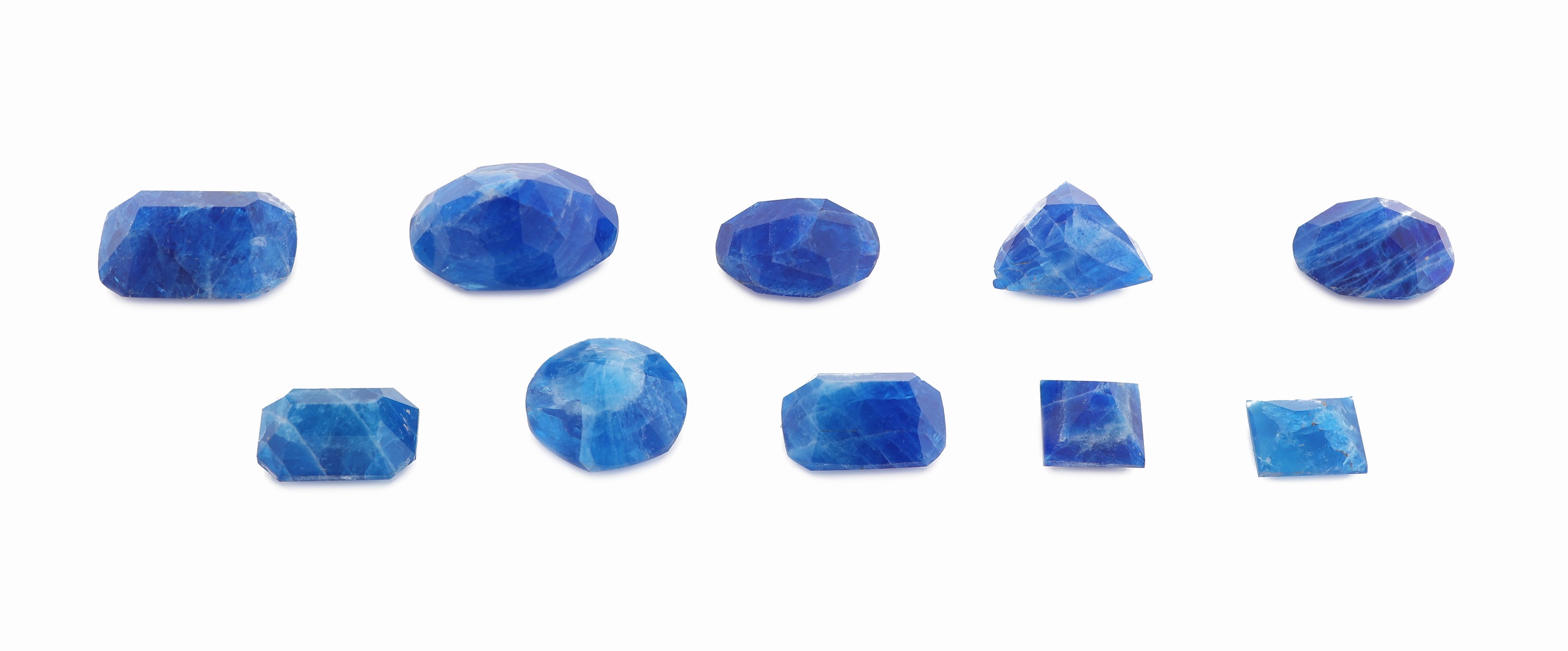 Detail a: Lot 10 lose Hauyne, zus. 8.27 ct; 1 x Trillion0.79 ct, 1 x Baguette 0.37 ct, 1 x Baguette 0.28 ct, 1 x oval 1.72 ct, 1 x oval 0.77 ct, 1 x oval 0.76 ...