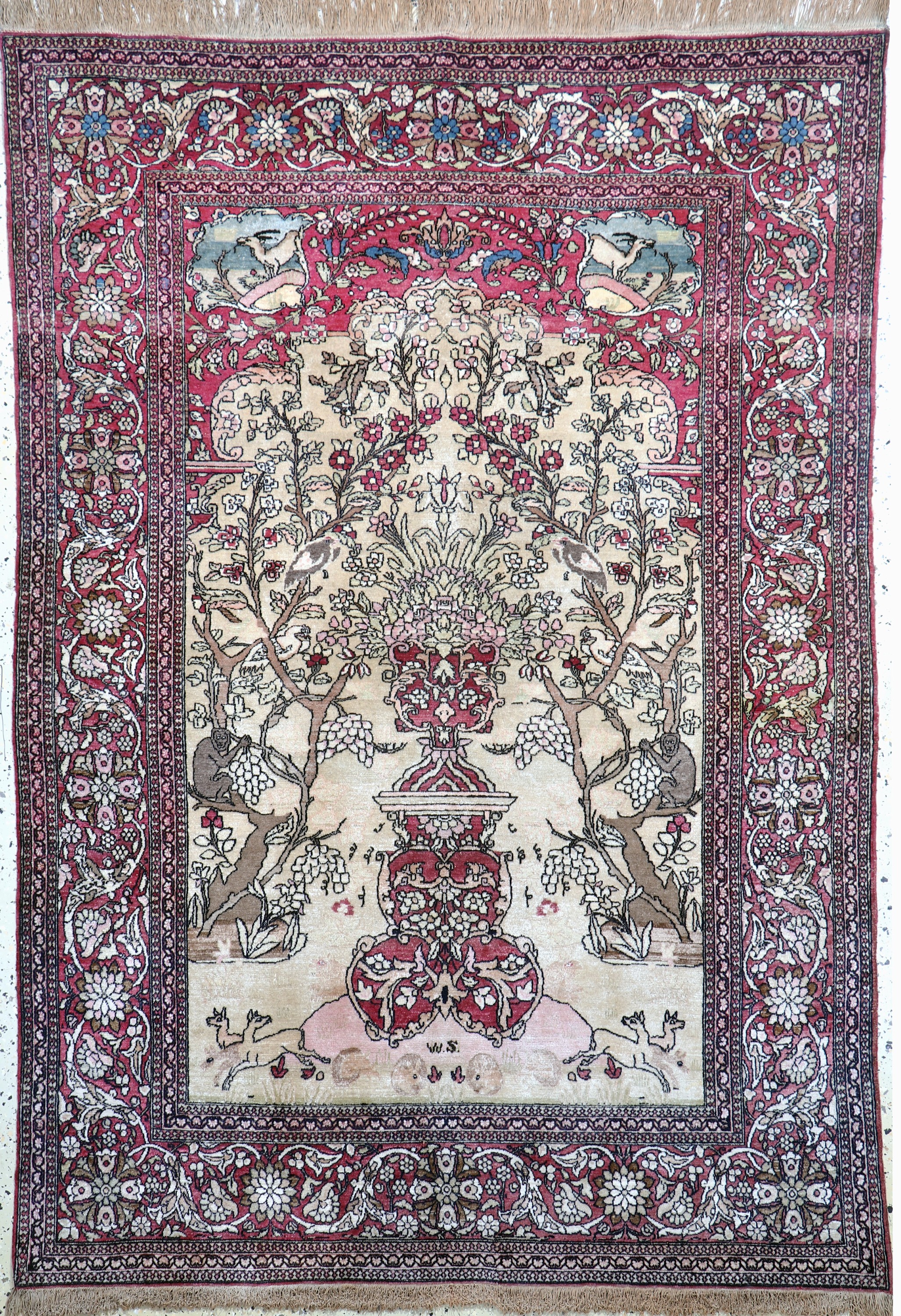 Esfahan"Ahmad"antik, Persien, 19.Jhd Wolle auf Baumwolle, ca. 200 x 140 cm, EHZ: 2