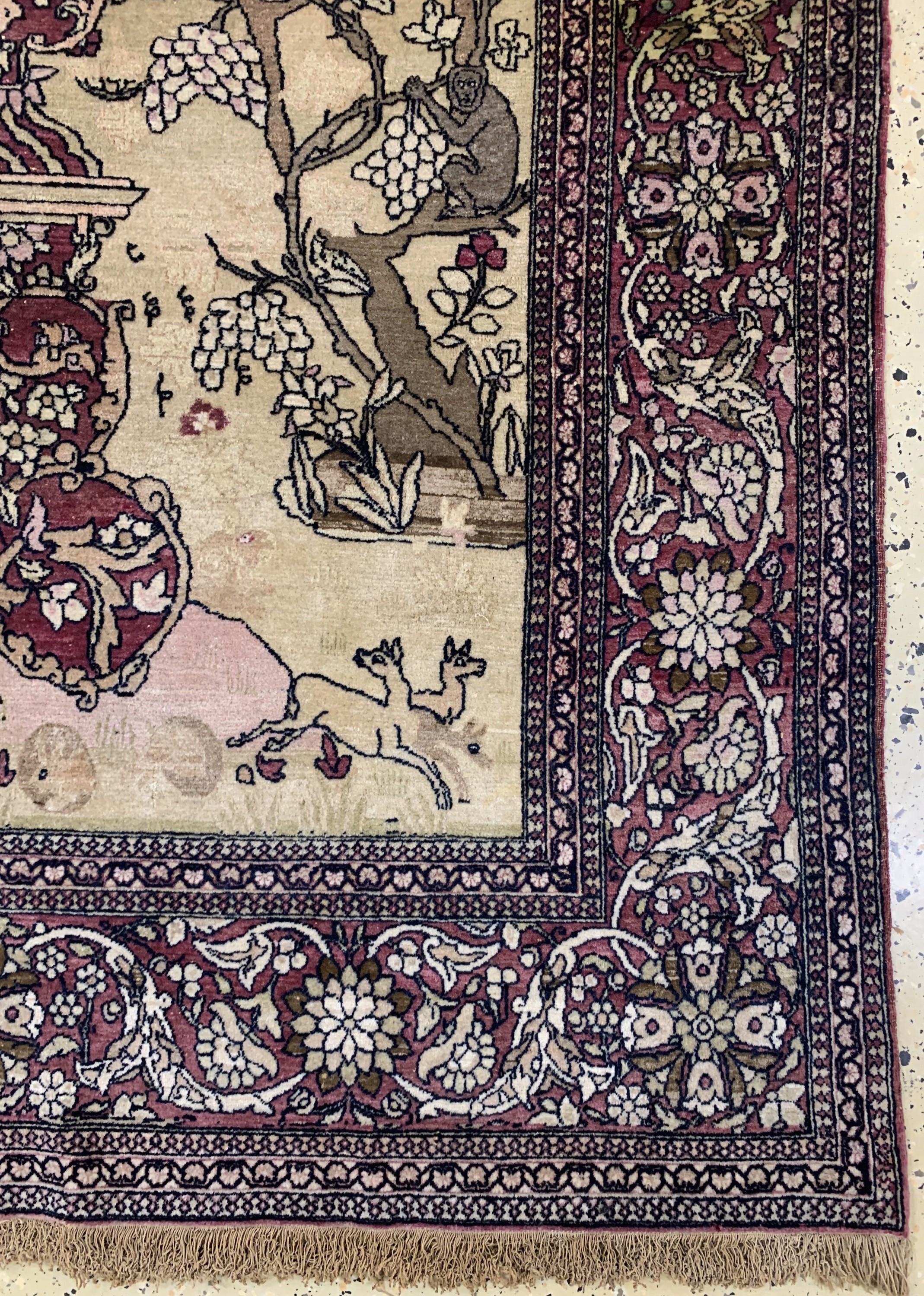 Detail a: Esfahan"Ahmad"antik, Persien, 19.Jhd Wolle auf Baumwolle, ca. 200 x 140 cm, EHZ: 2