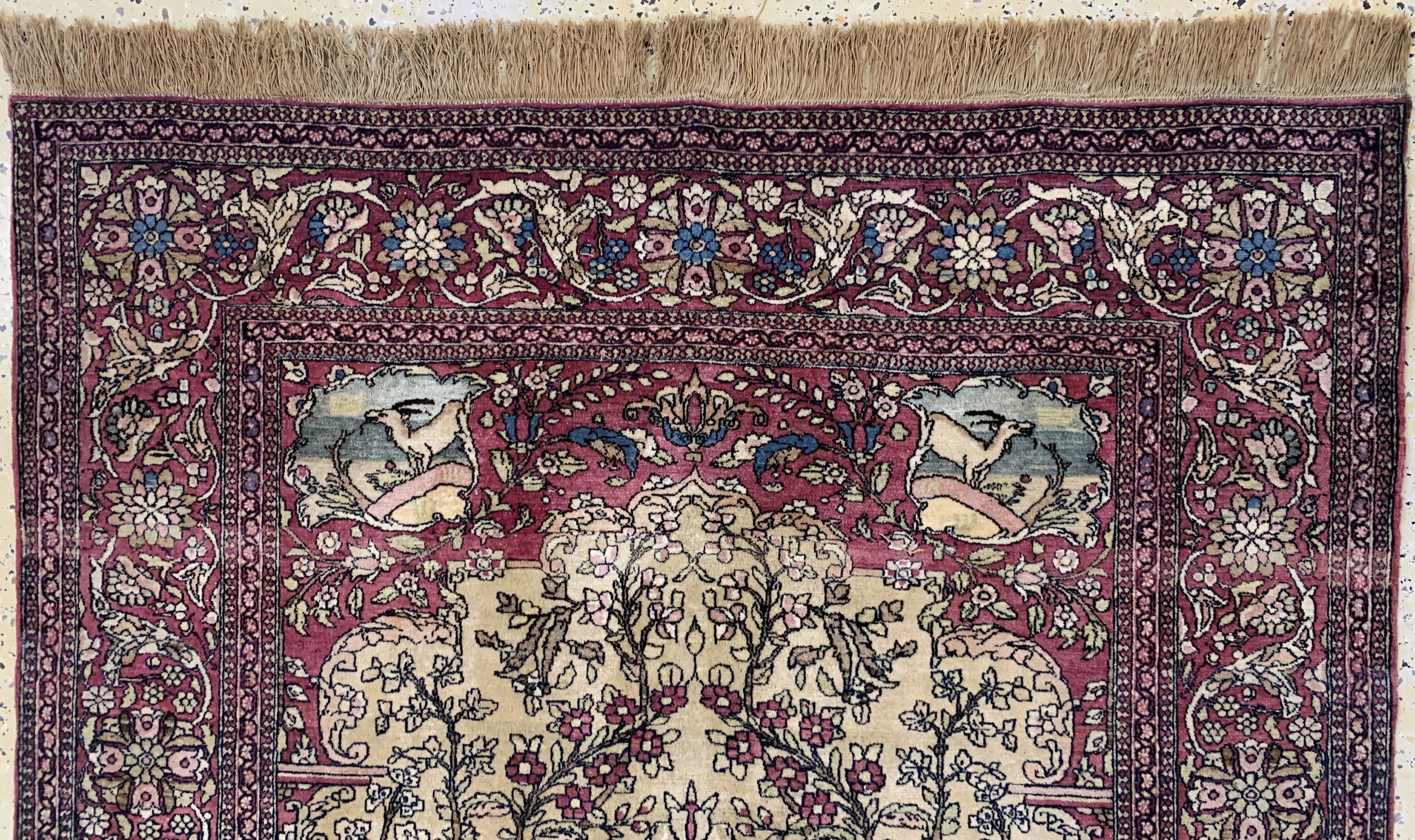 Detail e: Esfahan"Ahmad"antik, Persien, 19.Jhd Wolle auf Baumwolle, ca. 200 x 140 cm, EHZ: 2