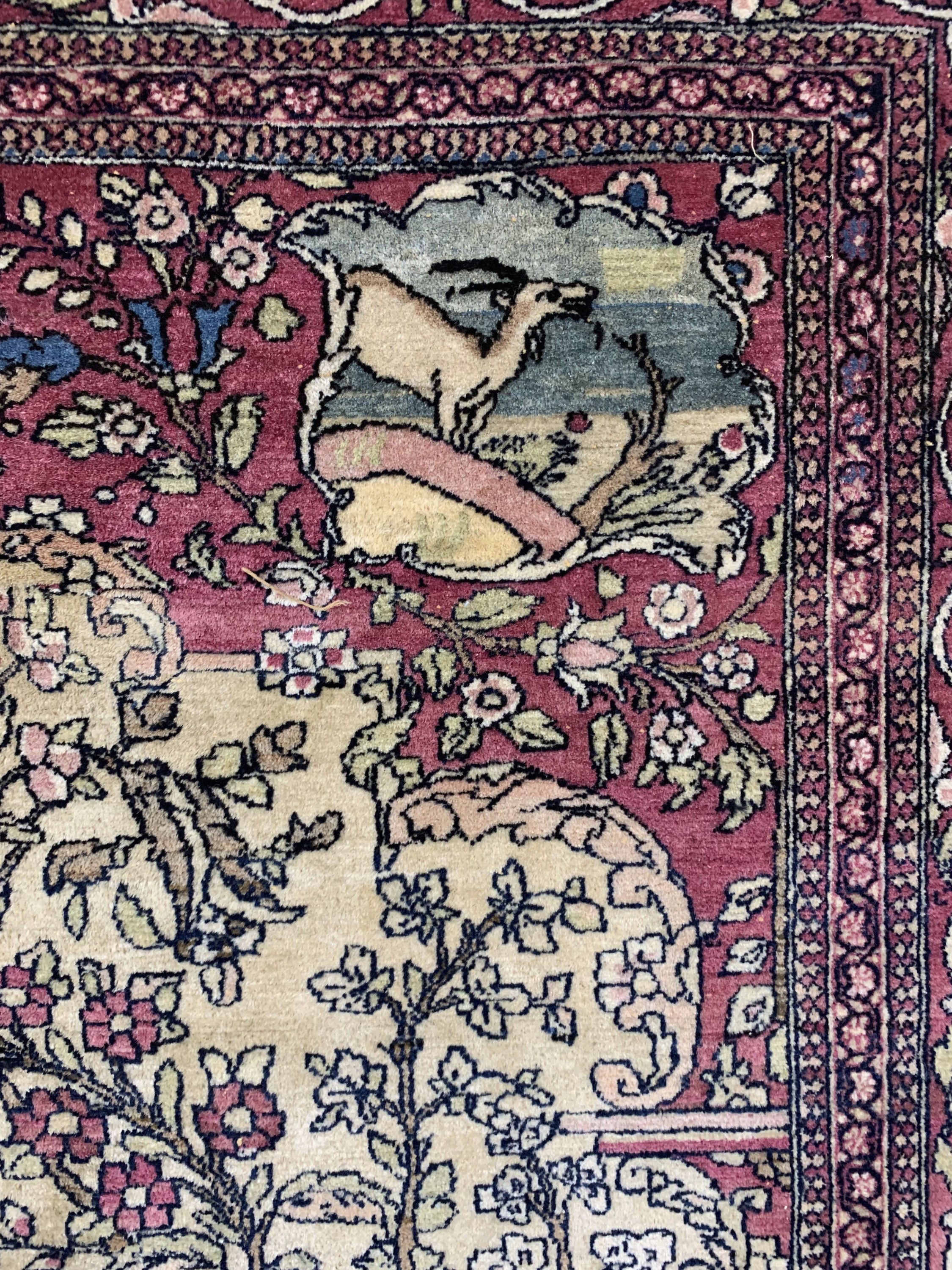 Detail f: Esfahan"Ahmad"antik, Persien, 19.Jhd Wolle auf Baumwolle, ca. 200 x 140 cm, EHZ: 2