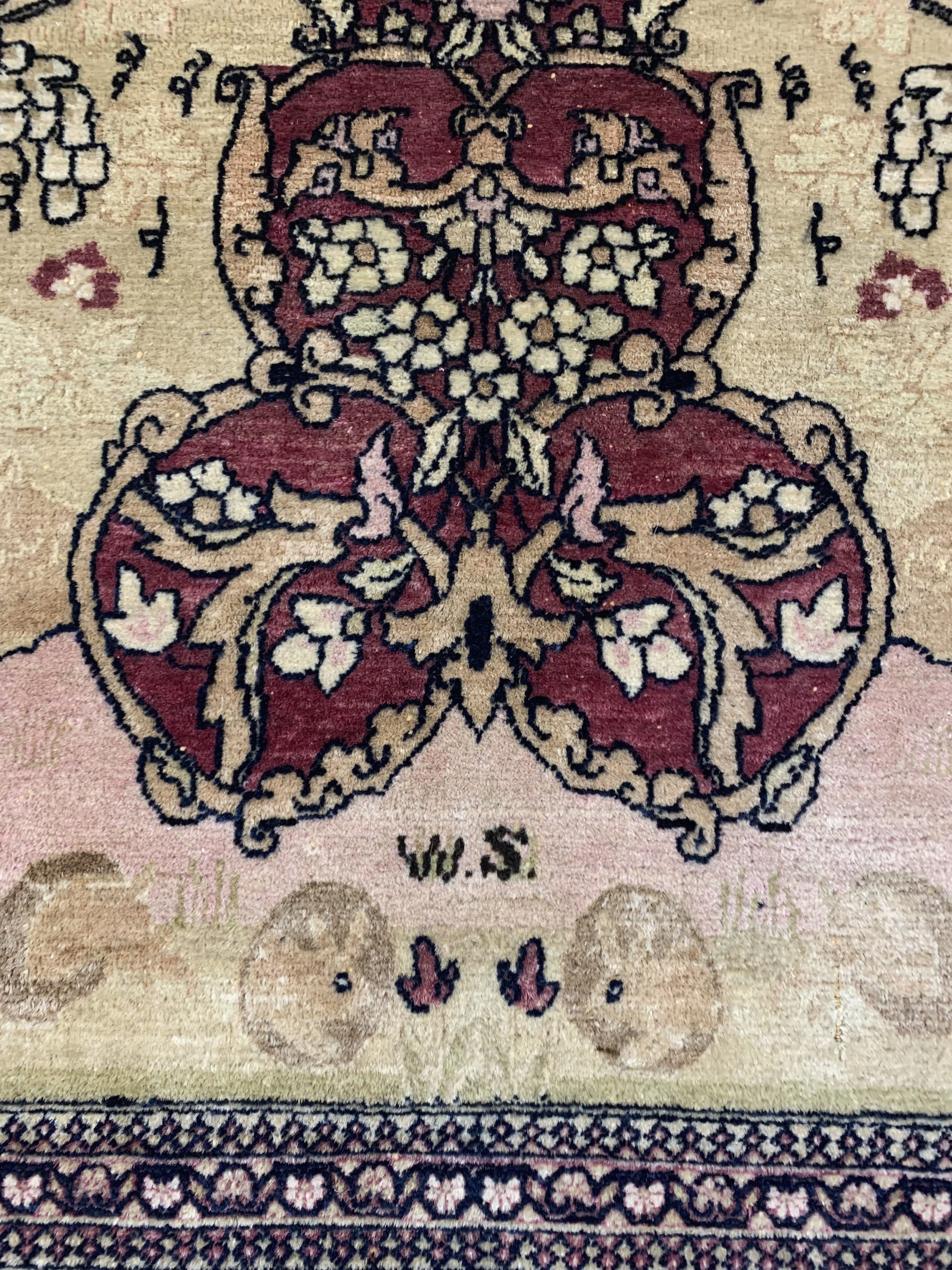 Detail h: Esfahan"Ahmad"antik, Persien, 19.Jhd Wolle auf Baumwolle, ca. 200 x 140 cm, EHZ: 2