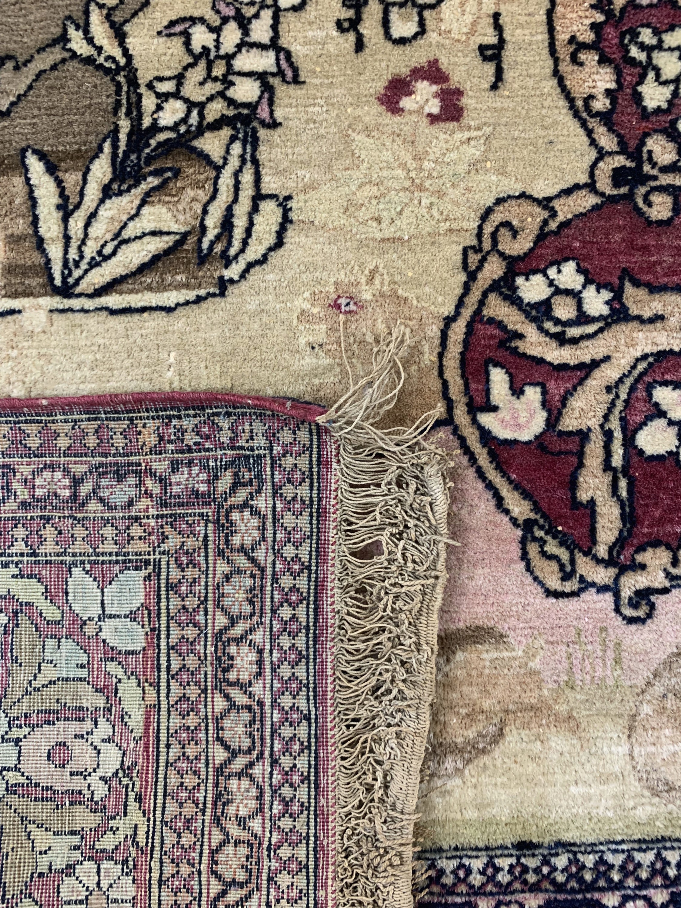 Detail i: Esfahan"Ahmad"antik, Persien, 19.Jhd Wolle auf Baumwolle, ca. 200 x 140 cm, EHZ: 2
