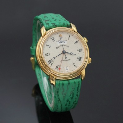 27001530b - MAURICE LACROIX Herrenarmbanduhr mit Wecker, Schweiz um 1995, Automatik, verg. Geh. ...