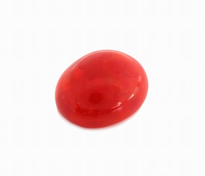 Image Loser roter Opal, 22.74 ct, Red Multi Fire, ovaler Cabochon, ca. 23.28 x 19.48 x 11.02 ...