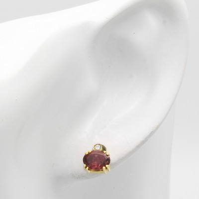 27001801a - Ring mit Turmalinen und Diamanten, GG 585/ 000, 2 ovale, rosa Turmaline zus. ca. 1.7 ct, ...