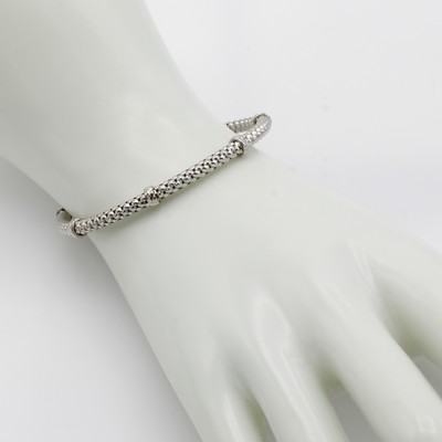 27001889a - Elastisches Armband, WG 585/000, im Himbeer-muster, Zwischenglieder rondellförm., D. ...