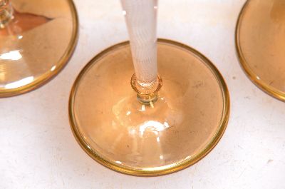 27001929b - 10 Weingläser, wohl Rheinische Glashütte, Köln Ehrenfeld, farbloses Glas, sich nach ...