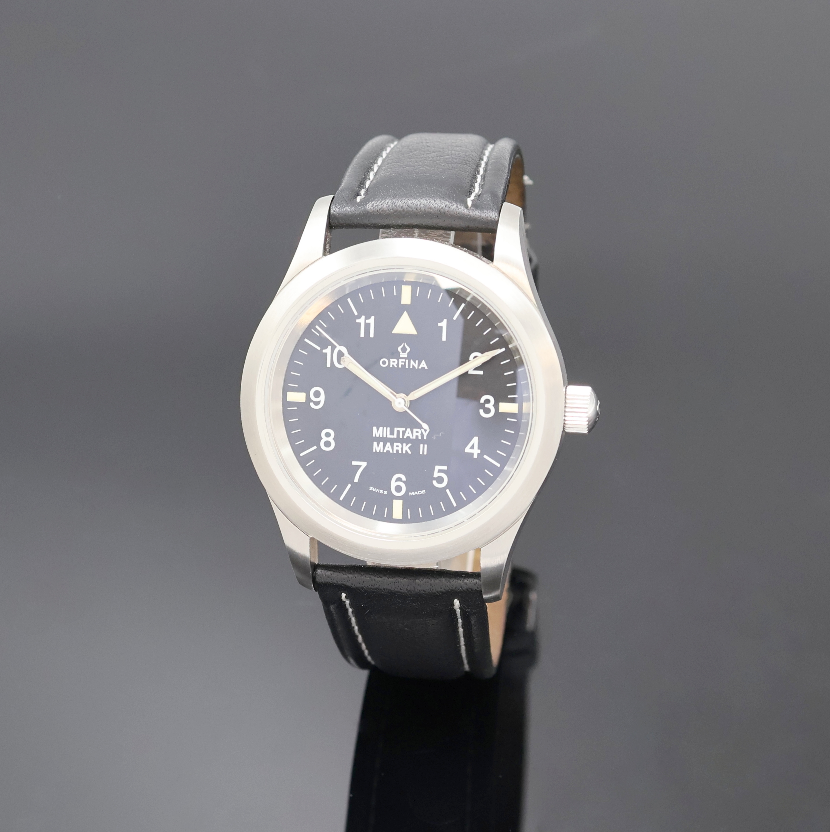 Image 27002196 - ORFINA Military Mark II Fliegeruhr Referenz 6190, Schweiz verk. lt. beil. Garantie ...