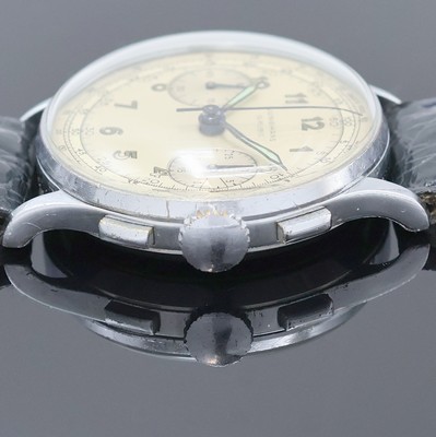 27002194d - JUNGHANS Schaltradchronograph mit Kaliber 88, Deutschland um 1950, Handaufzug, verchr. ...