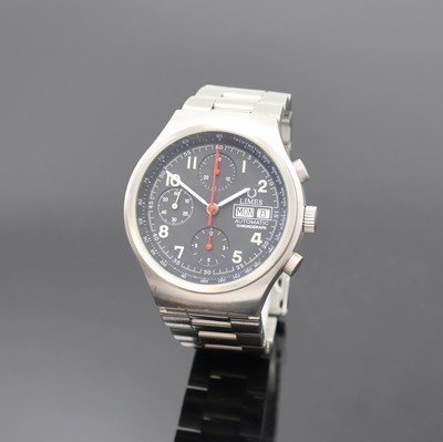 Image LIMES Armbandchronograph in Stahl, Schweiz um 2000, Automatik, beids. vergl. Geh., Boden ...