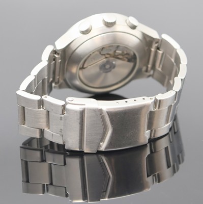 27002197c - LIMES Armbandchronograph in Stahl, Schweiz um 2000, Automatik, beids. vergl. Geh., Boden ...