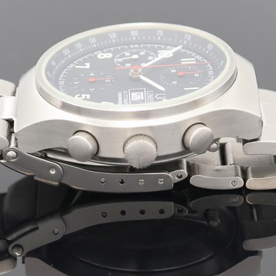 27002197d - LIMES Armbandchronograph in Stahl, Schweiz um 2000, Automatik, beids. vergl. Geh., Boden ...